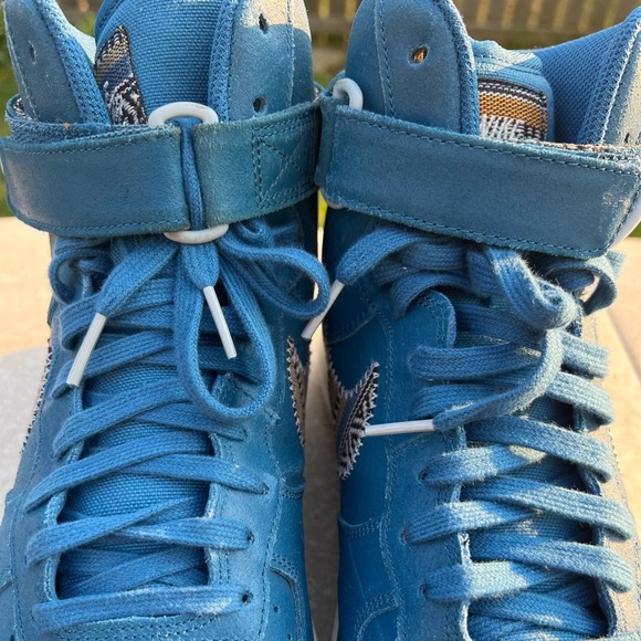 NIKE AIR FORCE I HIGH \'07 LV8 AFRO PUNK Blue Size 11.5 Sneakers